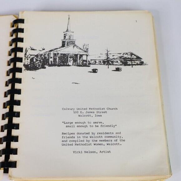 Walcott Calvary United Methodist Church Cookbook Midwest Recipes Iowa Community - Picture 5 of 8